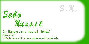 sebo mussil business card